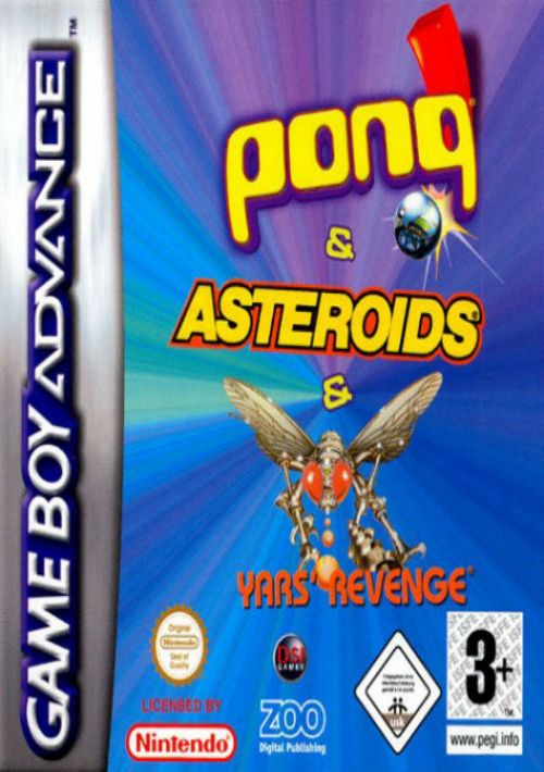 Download 3 In 1 Yar's Revenge Pong Asteroids GBA ROM