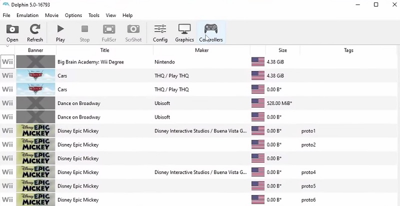 launch the dolphin emulator