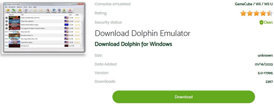 latest version of dolphin