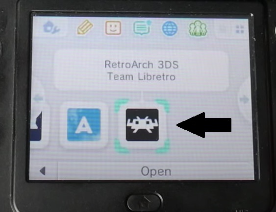 launch retroarch on 3ds