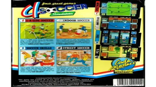4 Soccer Simulators - Indoor Soccer (1989)(Codemasters Gold)[48-128K]