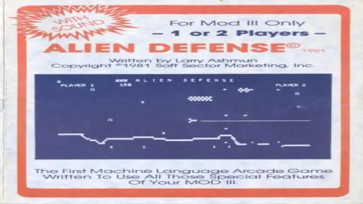 Alien Defense (1981)(Soft Sector Marketing)[CMD]