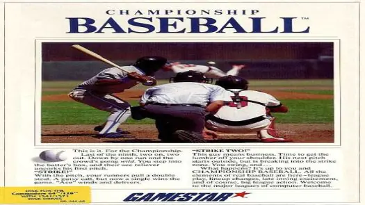 Championship Baseball (1987)(Activision)[!]