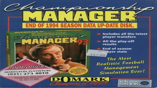 Championship Manager End of Season 1994 (1994)(Domark)(Disk 2 of 3)[cr]