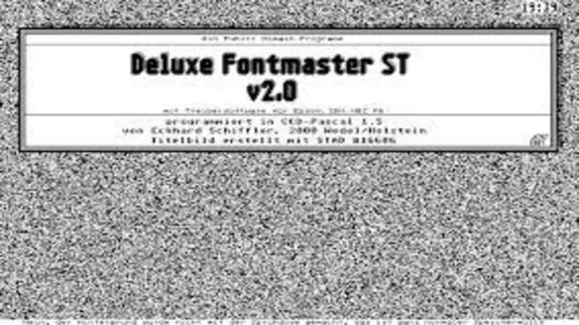 Deluxe Fontmaster ST v2.0 (1987)(Schiffler, Eckhard)(PD)[a]