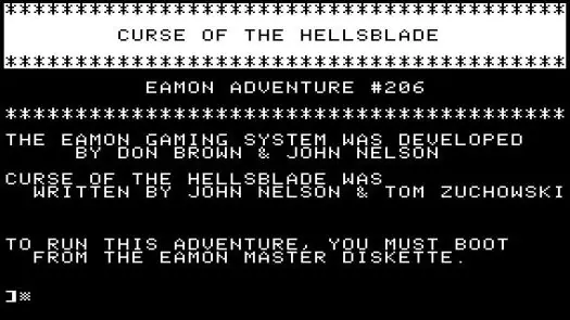 Eamon 206 - Curse Of The Hellsblade