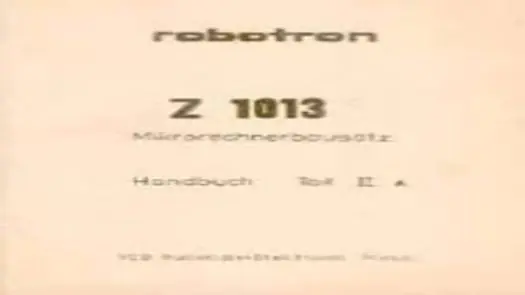 Z1013 Disassembler (19xx)(-)